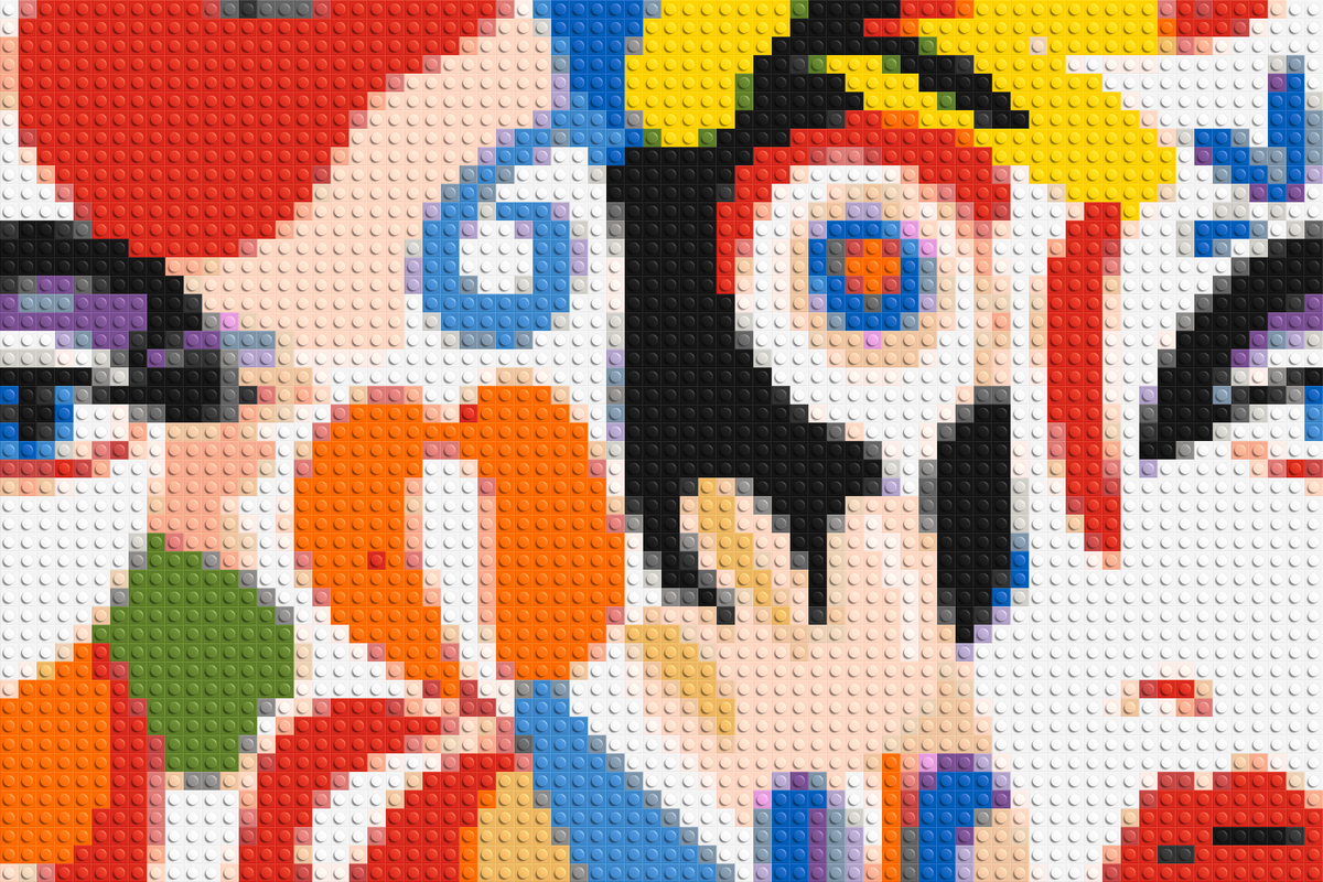 Abstract Matisse Style Floral Portrait Pattern - Brick Art Mosaic Kit 3x2 large
