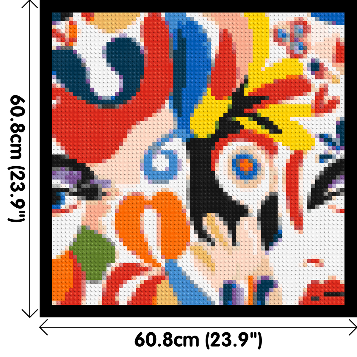 Abstract Matisse Style Floral Portrait Pattern - Brick Art Mosaic Kit 3x3 large