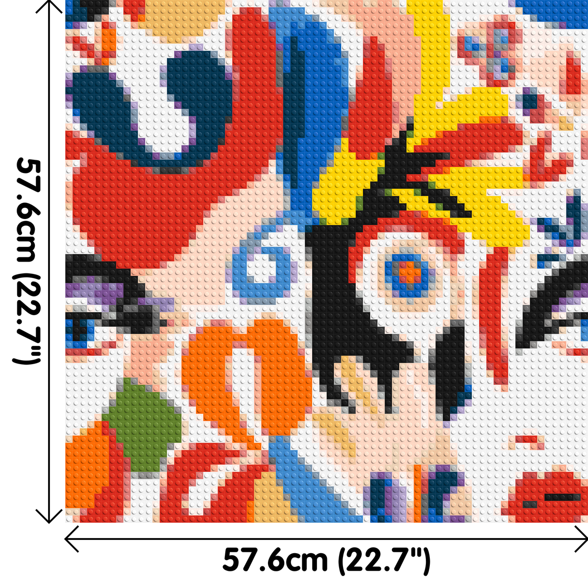 Abstract Matisse Style Floral Portrait Pattern - Brick Art Mosaic Kit 3x3 large