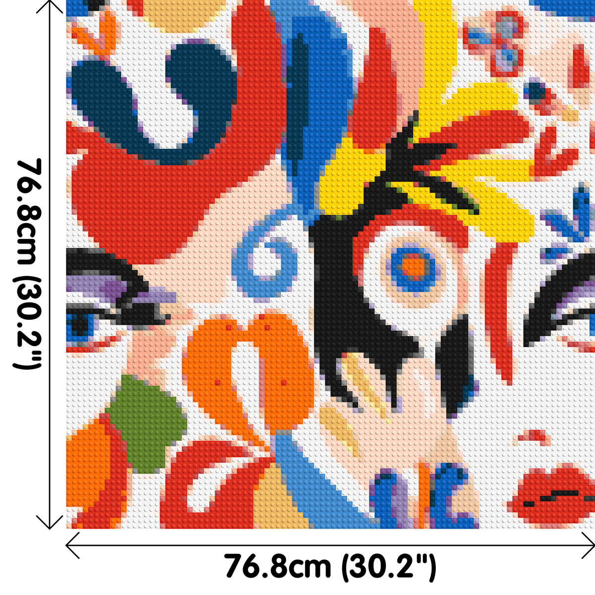 Abstract Matisse Style Floral Portrait Pattern - Brick Art Mosaic Kit 4x4 dimensions