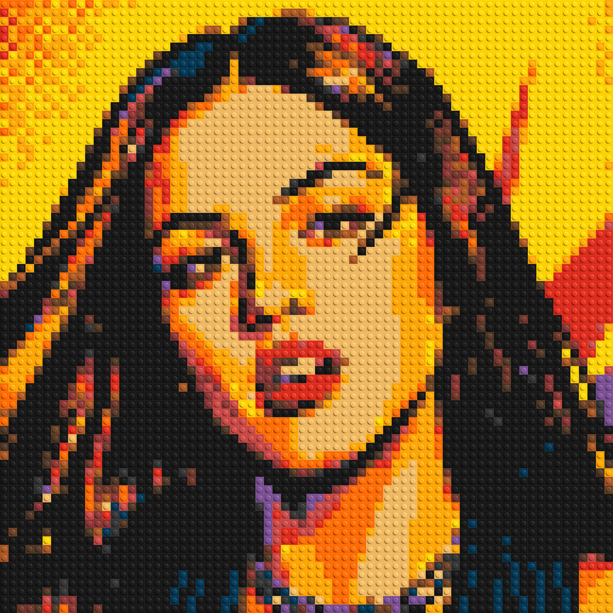 Olivia Rodrigo Comic Pop Art - Brick Art Mosaic Kit 3x3 large