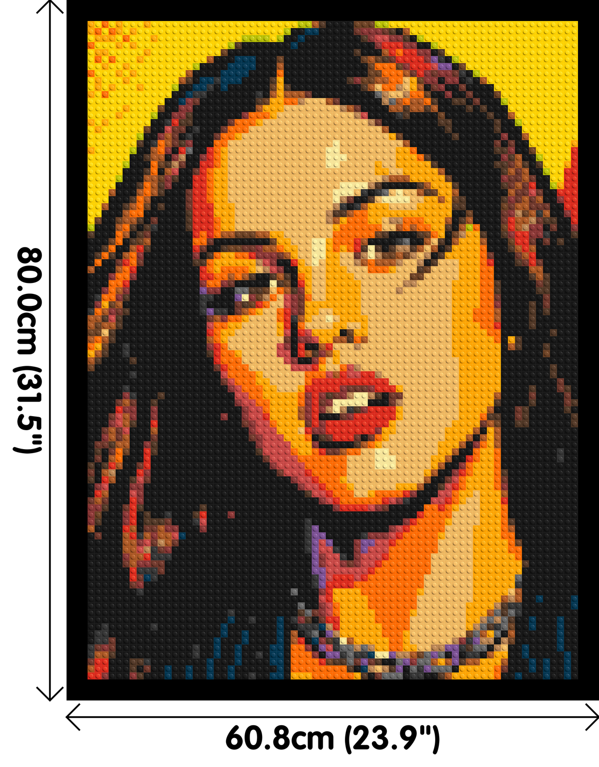 Olivia Rodrigo Comic Pop Art - Brick Art Mosaic Kit 3x4 dimensions with frame