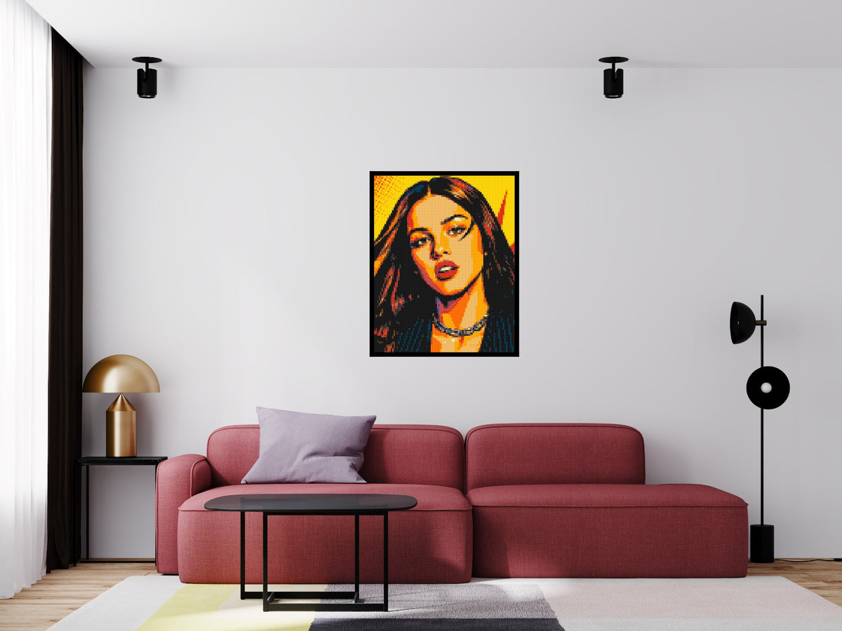 Olivia Rodrigo Comic Pop Art - Brick Art Mosaic Kit 4x5 large