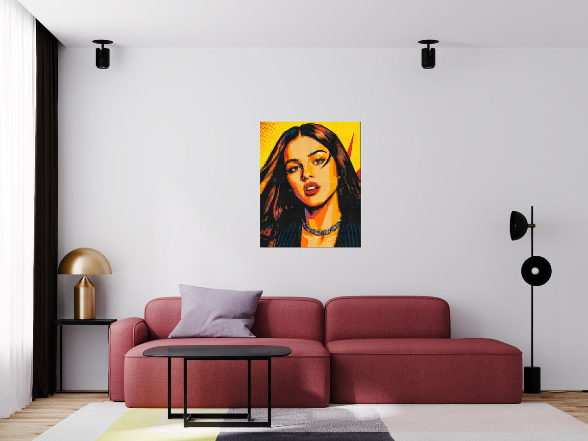 Olivia Rodrigo Comic Pop Art - Brick Art Mosaic Kit 4x5 large