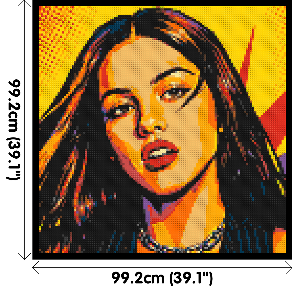 Olivia Rodrigo Comic Pop Art - Brick Art Mosaic Kit 5x5 dimensions with frame