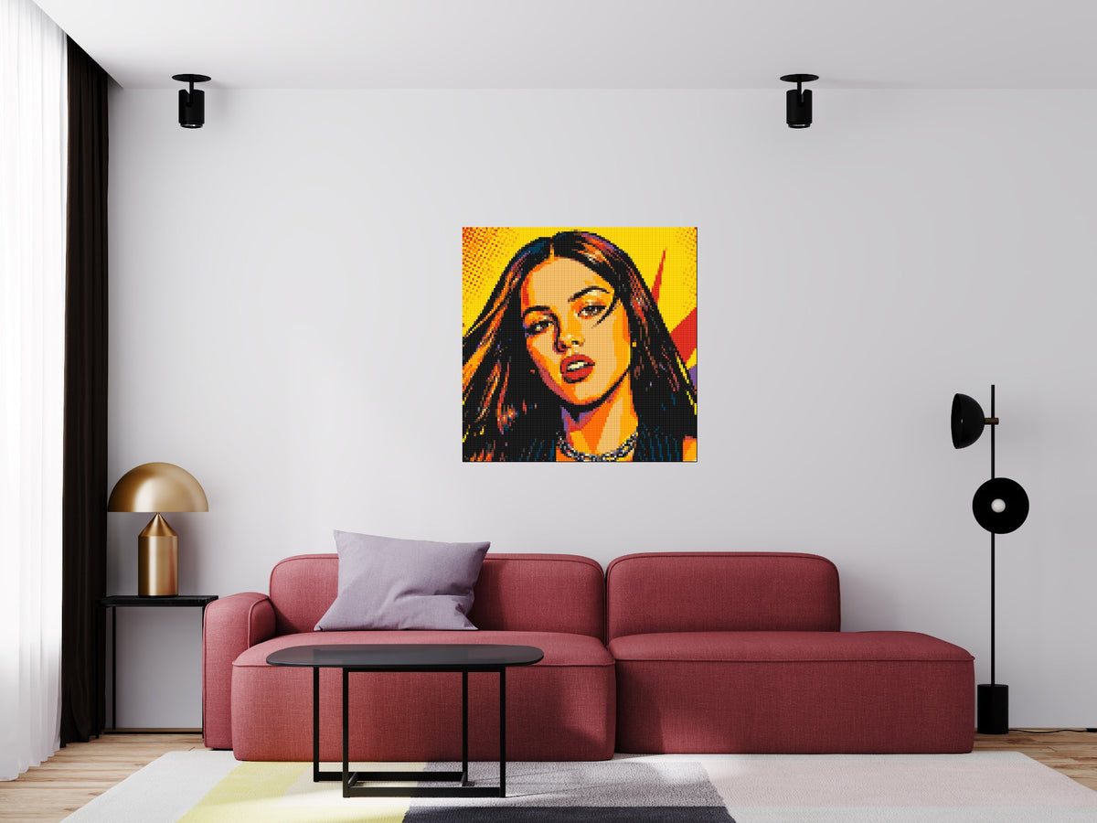 Olivia Rodrigo Comic Pop Art - Brick Art Mosaic Kit 5x5 large