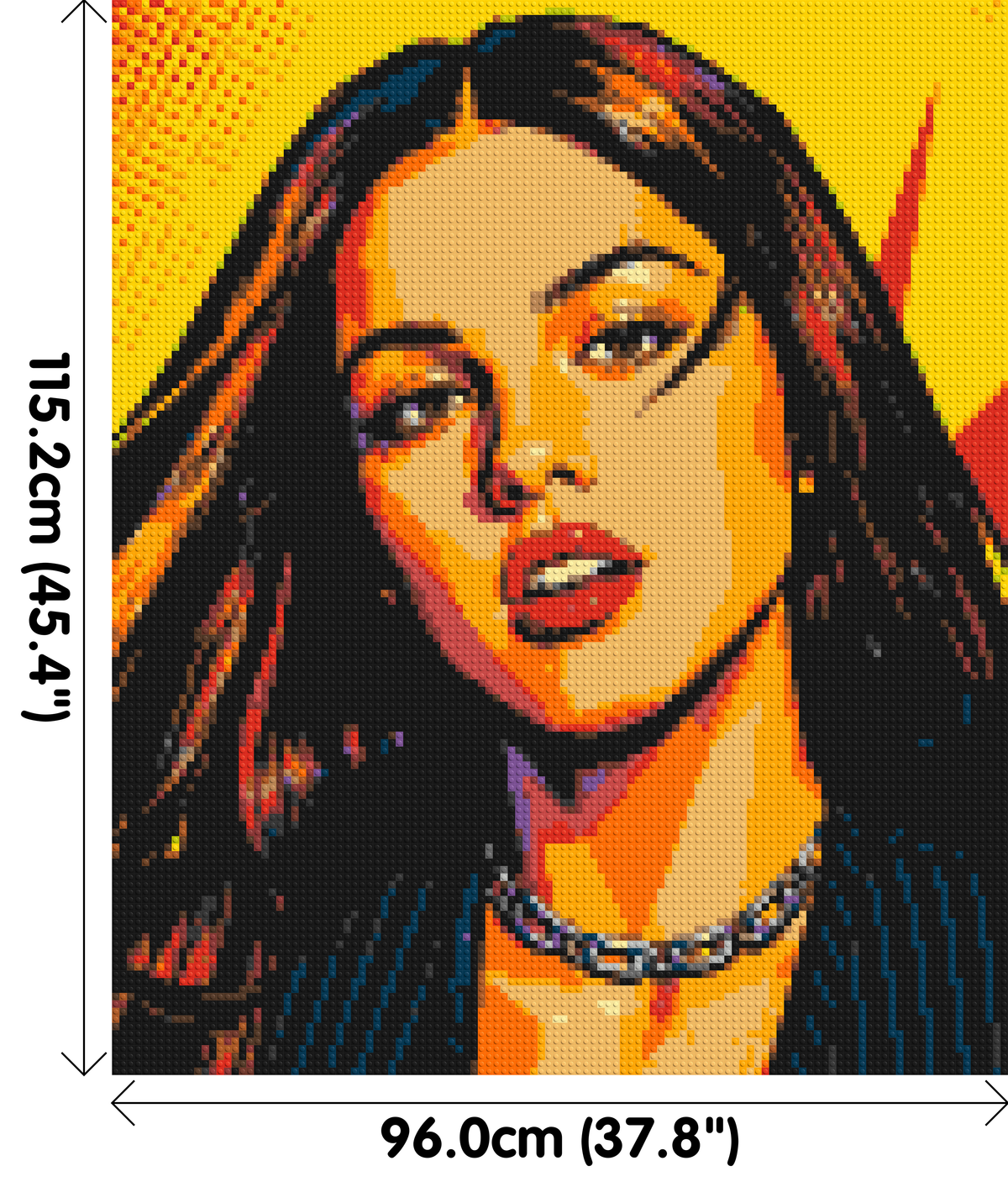 Olivia Rodrigo Comic Pop Art - Brick Art Mosaic Kit 5x6 dimensions