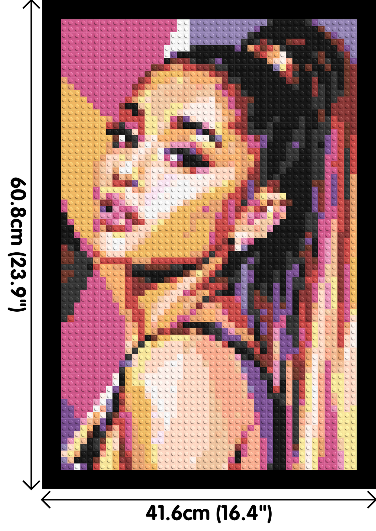 Ariana Grande Geometric Pop Art - Brick Art Mosaic Kit 2x3 large