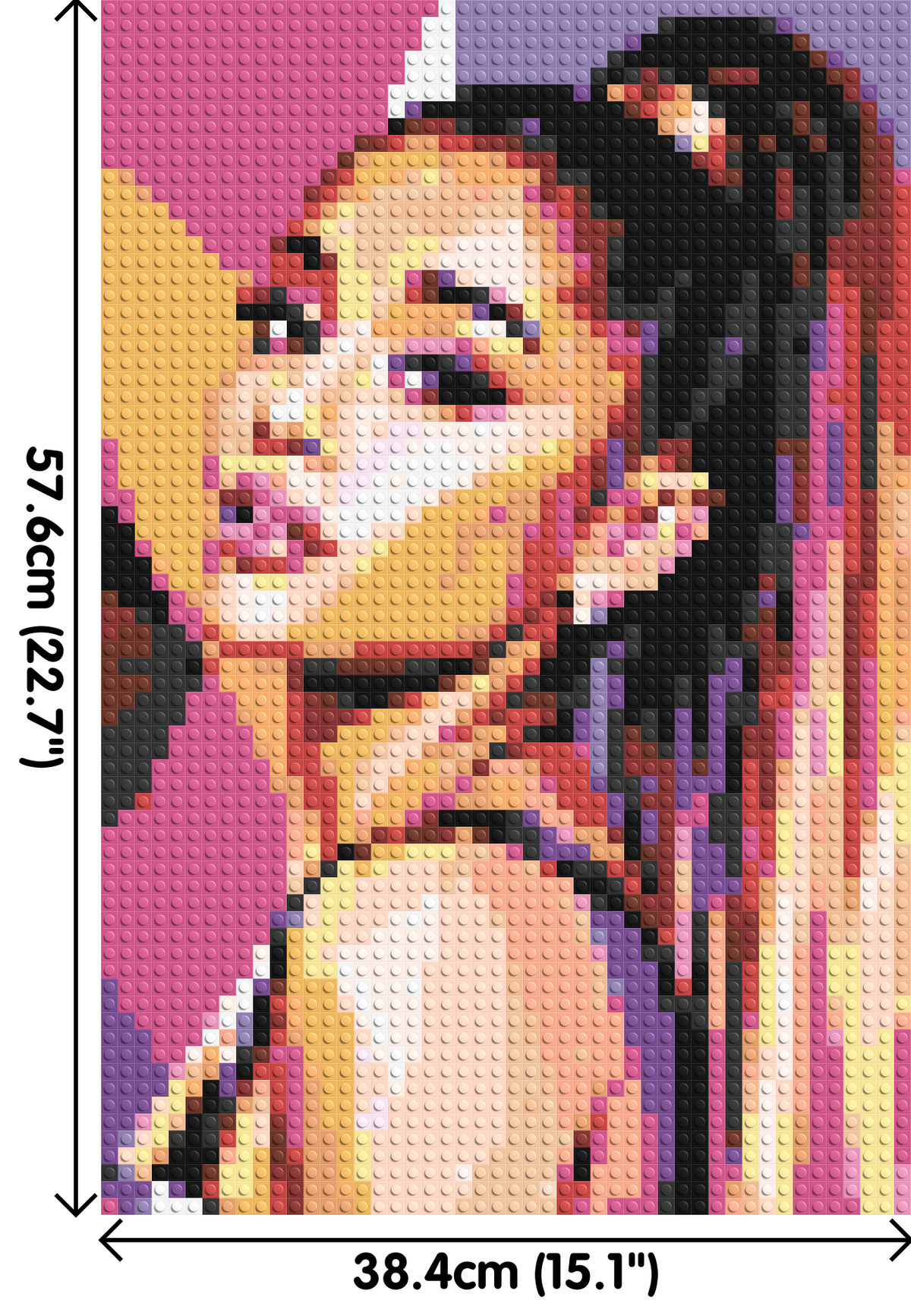Ariana Grande Geometric Pop Art - Brick Art Mosaic Kit 2x3 dimensions