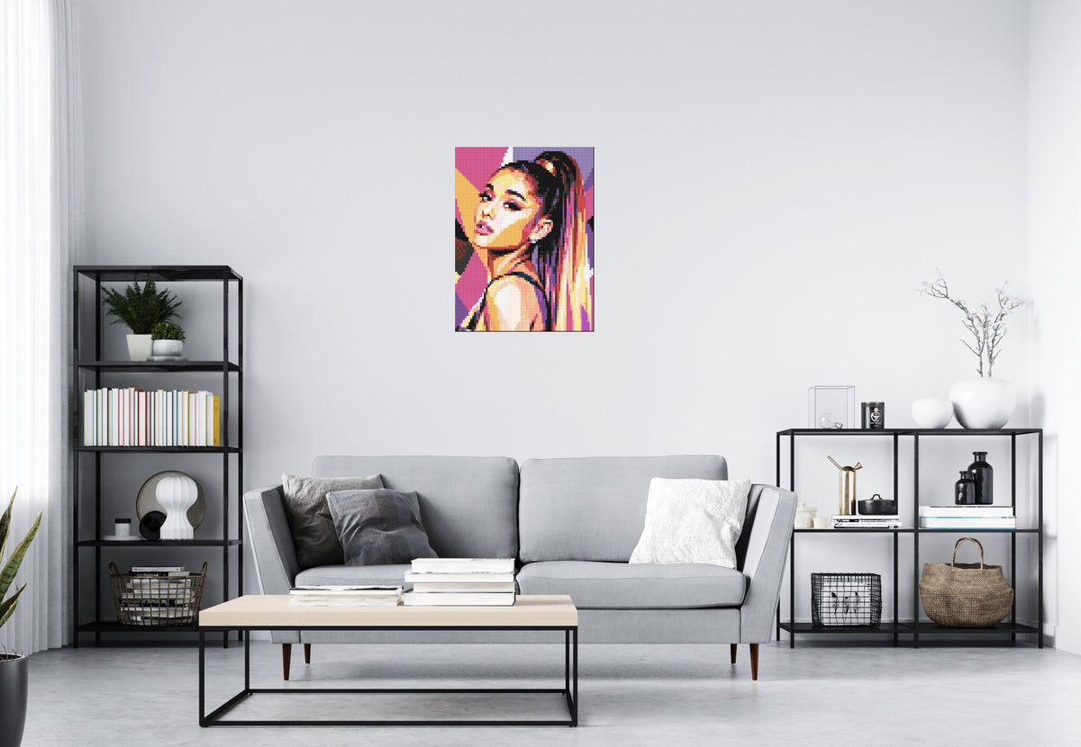 Ariana Grande Geometric Pop Art - Brick Art Mosaic Kit 3x4 scene