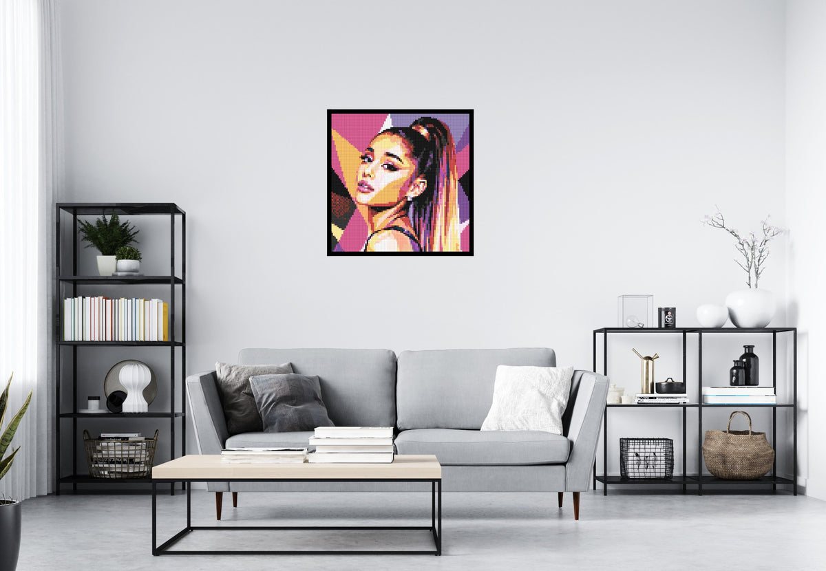Ariana Grande Geometric Pop Art - Brick Art Mosaic Kit 4x4 large
