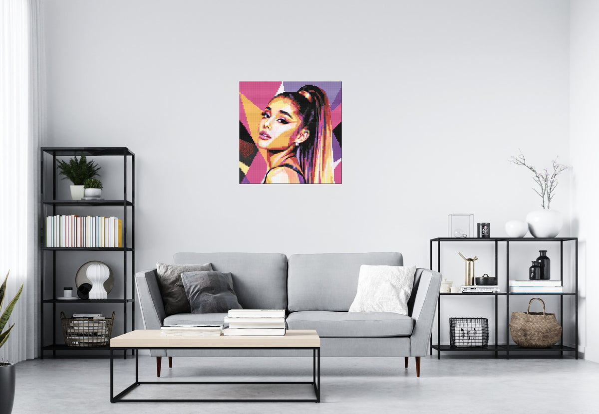 Ariana Grande Geometric Pop Art - Brick Art Mosaic Kit 4x4 scene