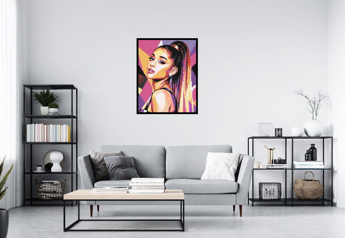 Ariana Grande Geometric Pop Art - Brick Art Mosaic Kit 4x5 large