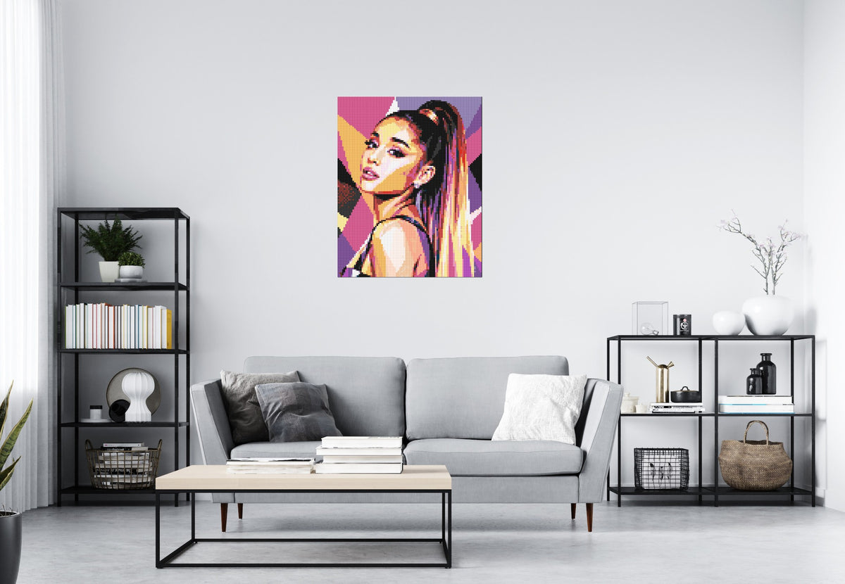 Ariana Grande Geometric Pop Art - Brick Art Mosaic Kit 4x5 large