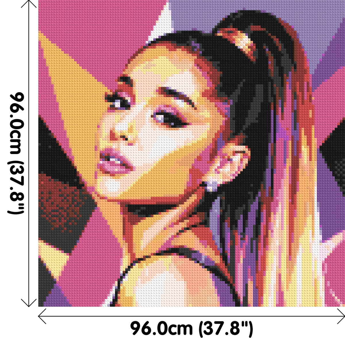 Ariana Grande Geometric Pop Art - Brick Art Mosaic Kit 5x5 dimensions