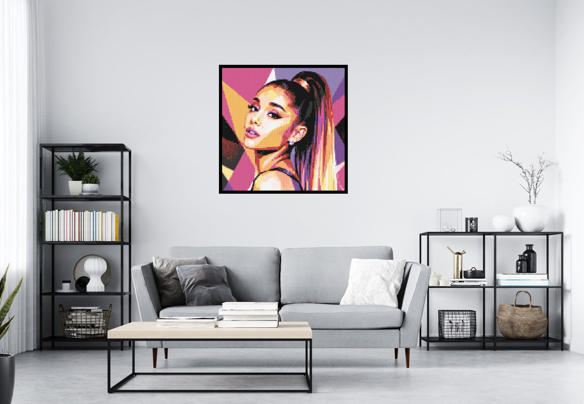 Ariana Grande Geometric Pop Art - Brick Art Mosaic Kit 5x5 large