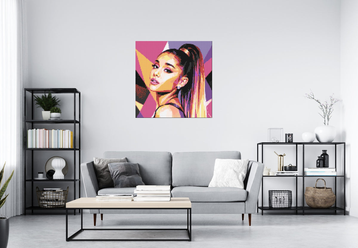 Ariana Grande Geometric Pop Art - Brick Art Mosaic Kit 5x5 large