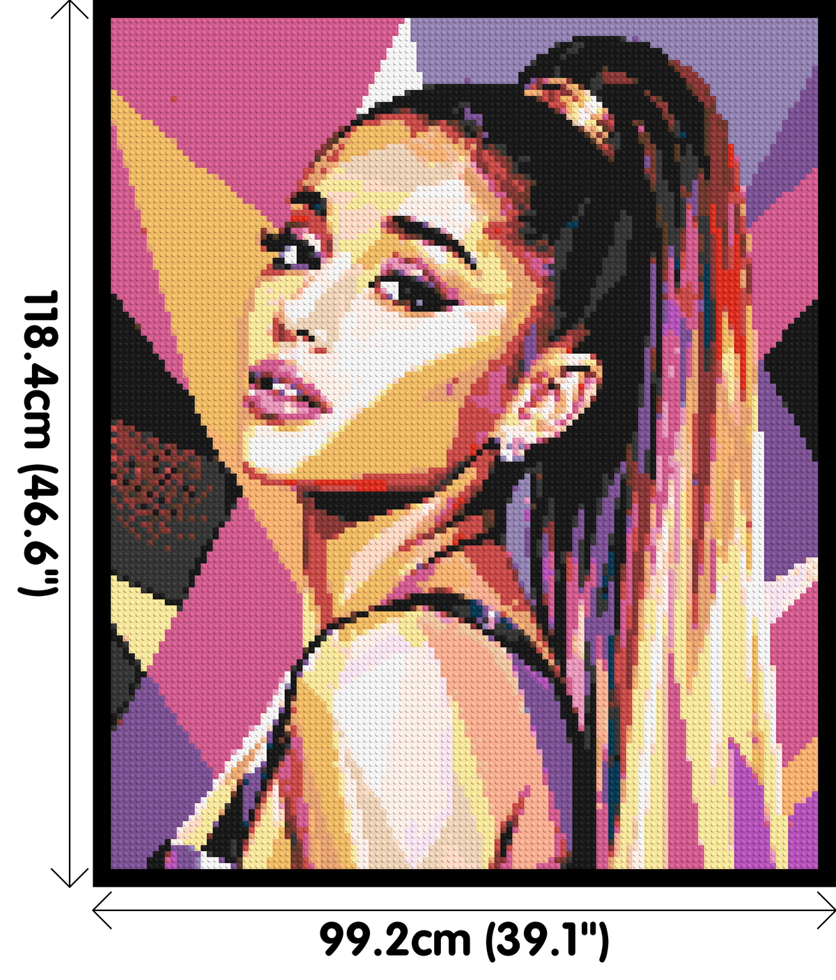 Ariana Grande Geometric Pop Art - Brick Art Mosaic Kit 5x6 large