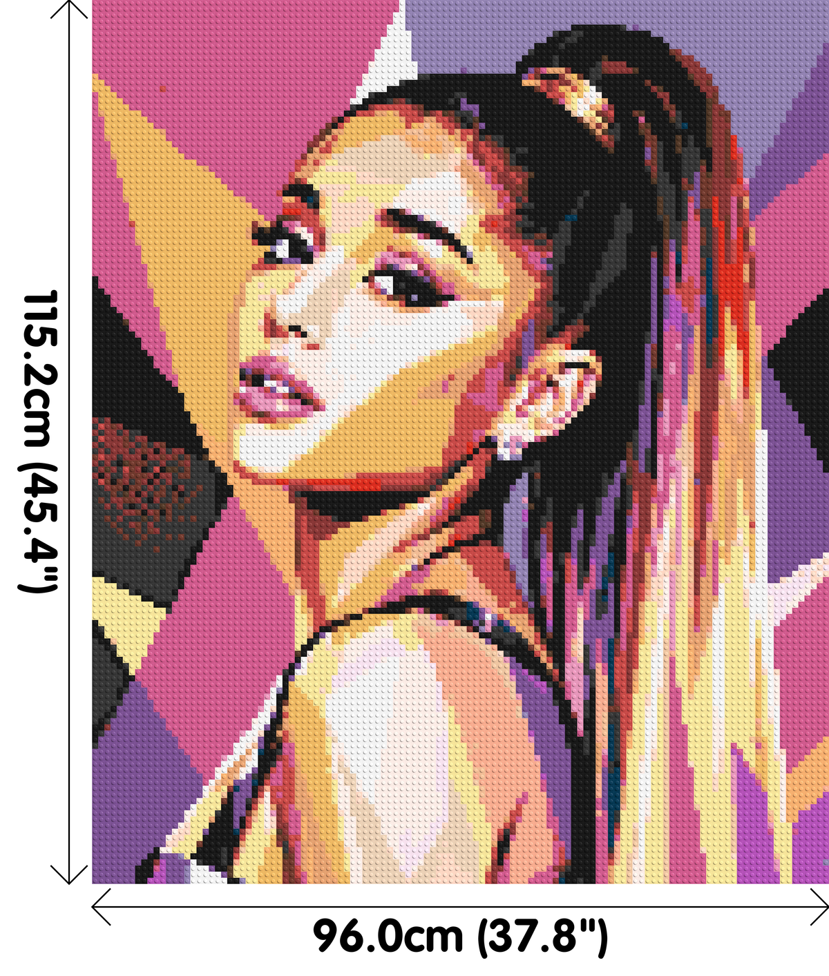 Ariana Grande Geometric Pop Art - Brick Art Mosaic Kit 5x6 large