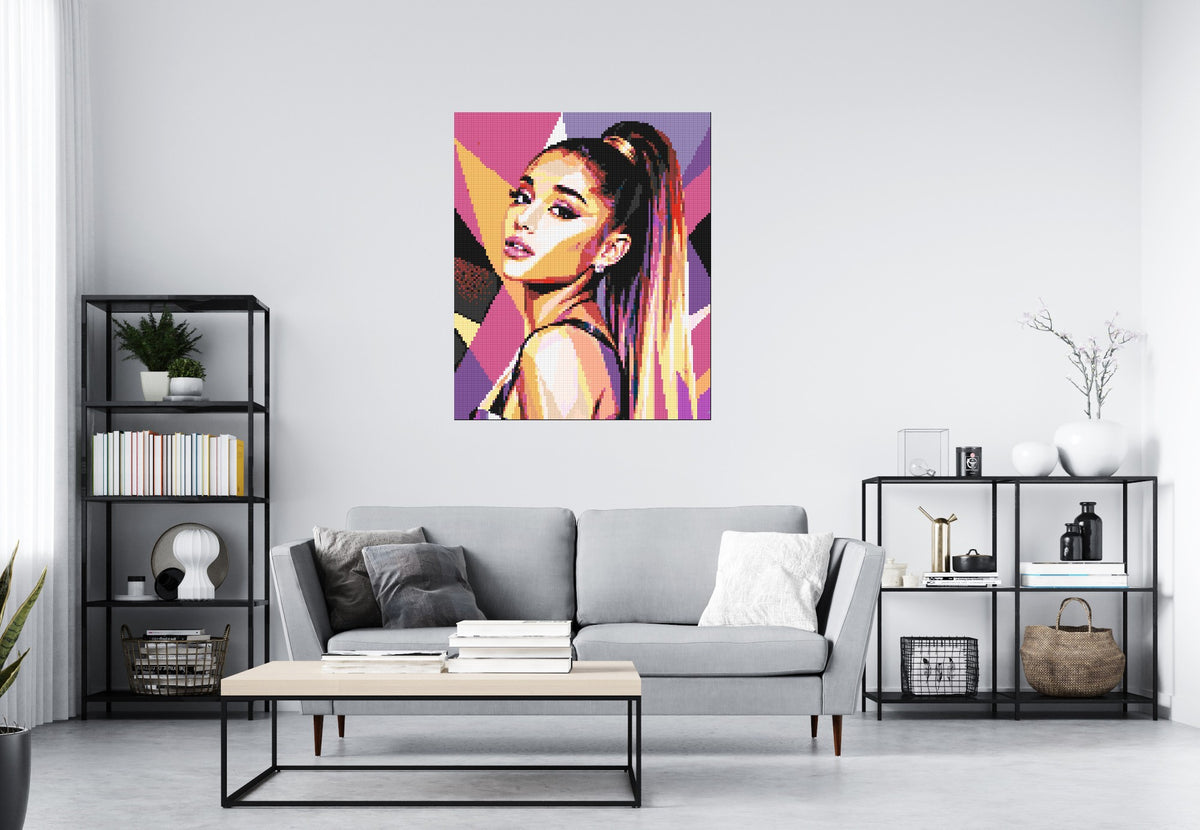 Ariana Grande Geometric Pop Art - Brick Art Mosaic Kit 5x6 large