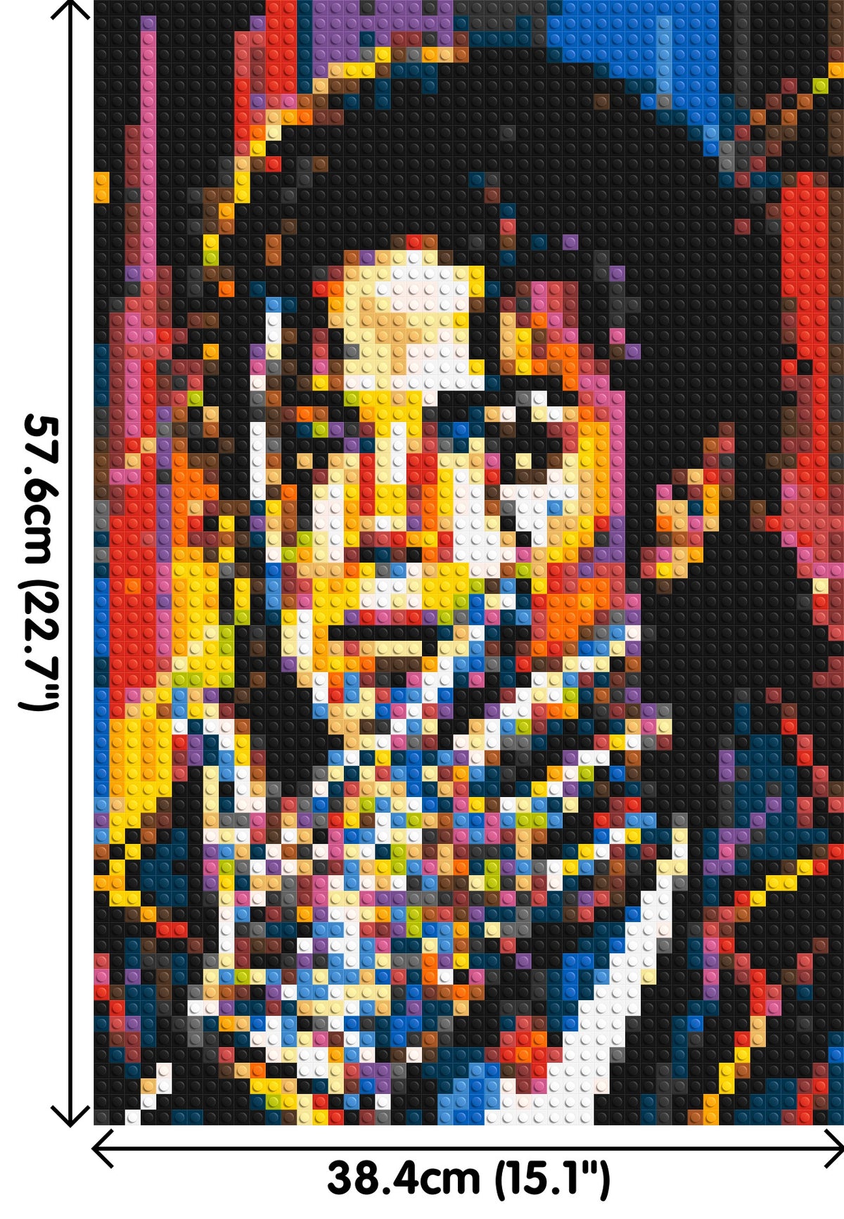 Michael Jackson Vector Pop Art Portrait - Brick Art Mosaic Kit 2x3 dimensions