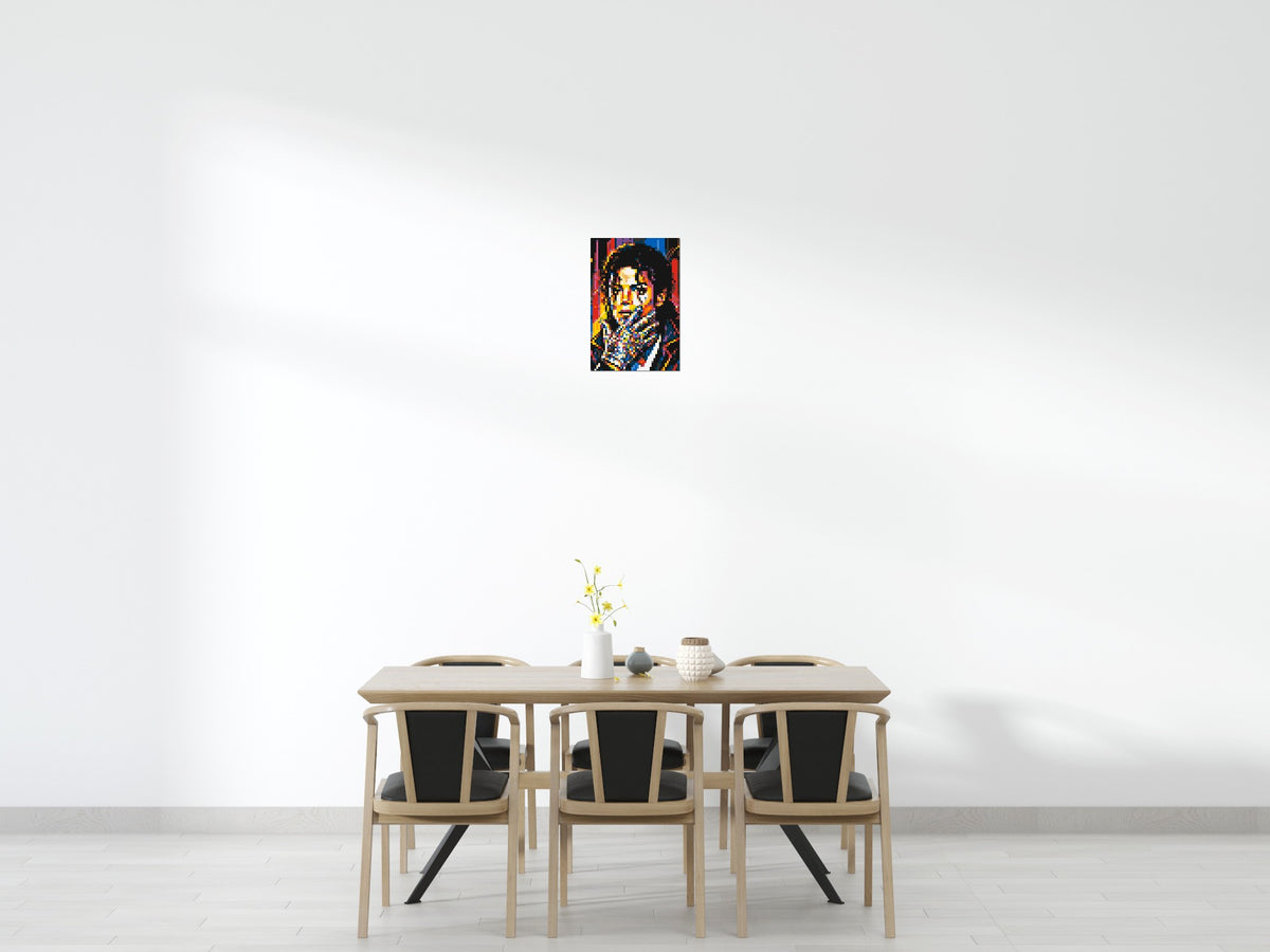 Michael Jackson Vector Pop Art Portrait - Brick Art Mosaic Kit 2x3 large