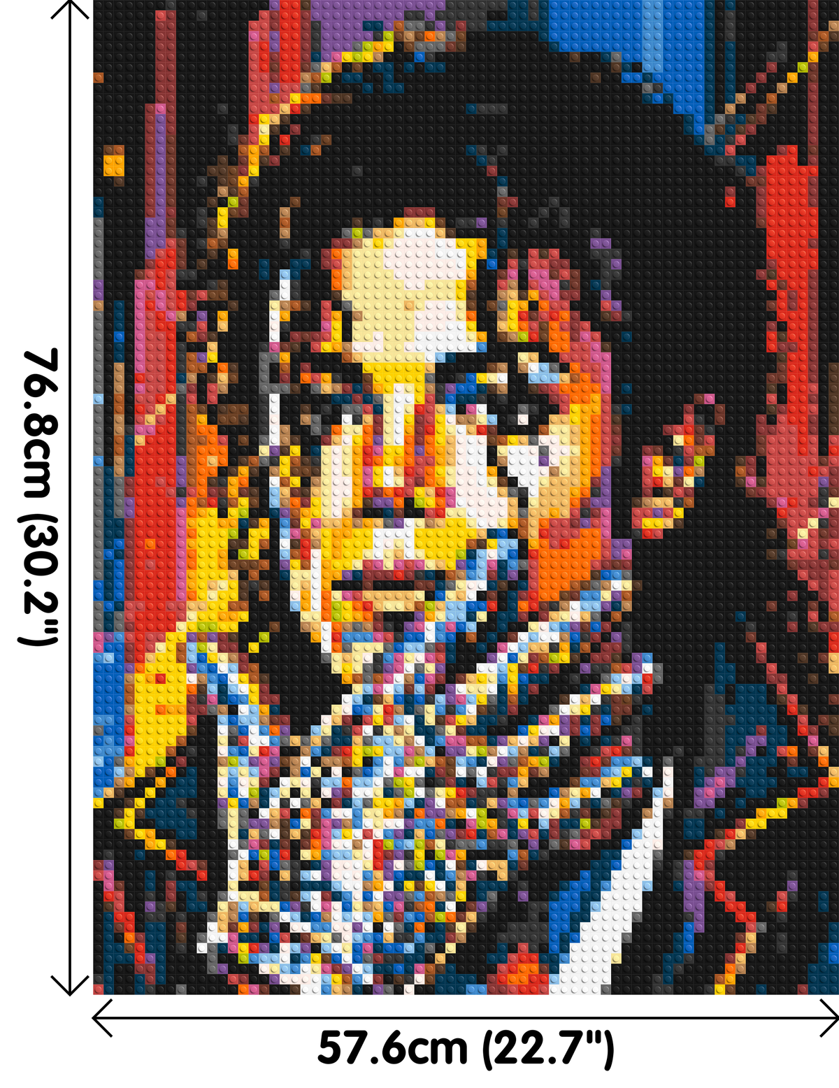 Michael Jackson Vector Pop Art Portrait - Brick Art Mosaic Kit 3x4 large