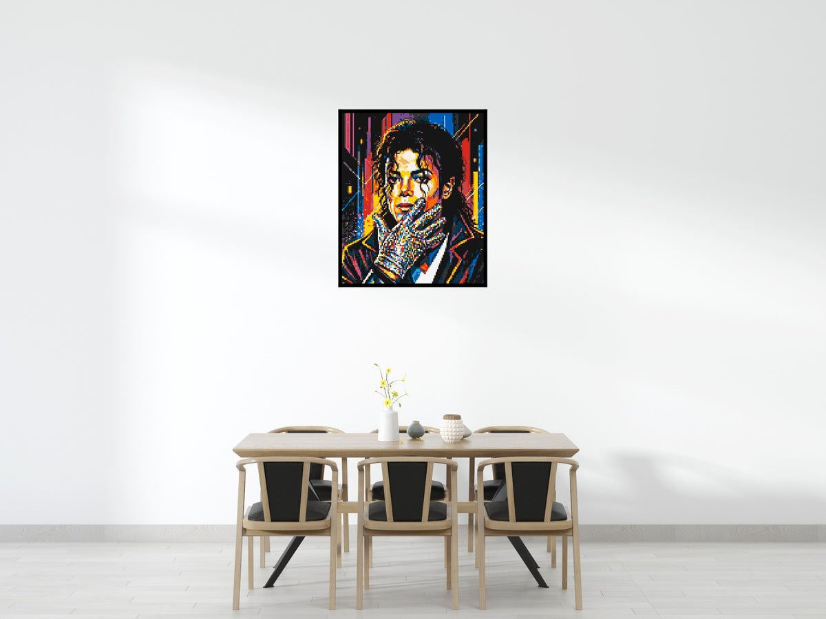 Michael Jackson Vector Pop Art Portrait - Brick Art Mosaic Kit 5x6 large
