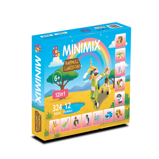MiniMix: Regno animale | 12 in 1 + Majestic Unicorn Combo (324 pezzi)