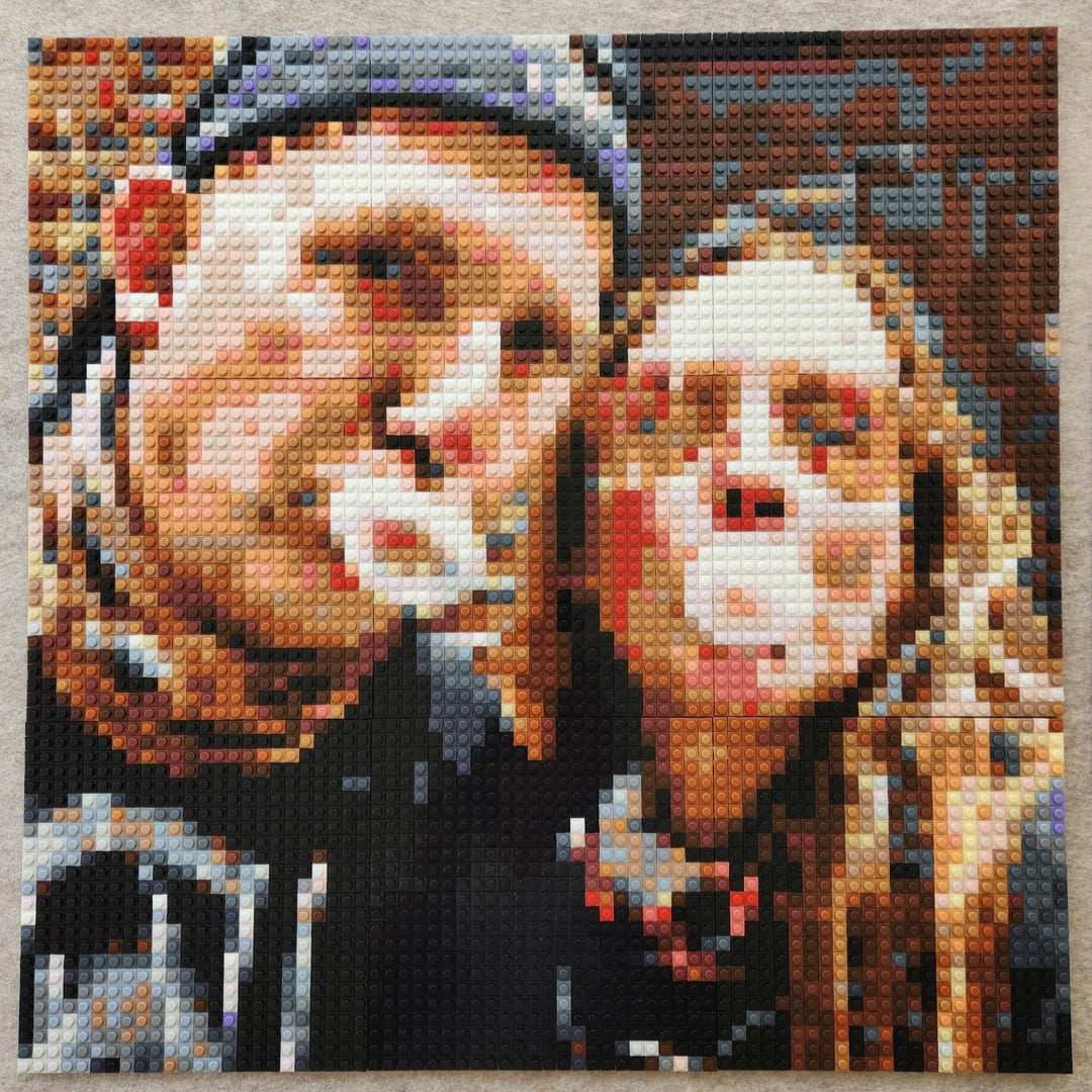 Personalised Brick Mosaic Gift for Him | LEGO-Compatible Bricks