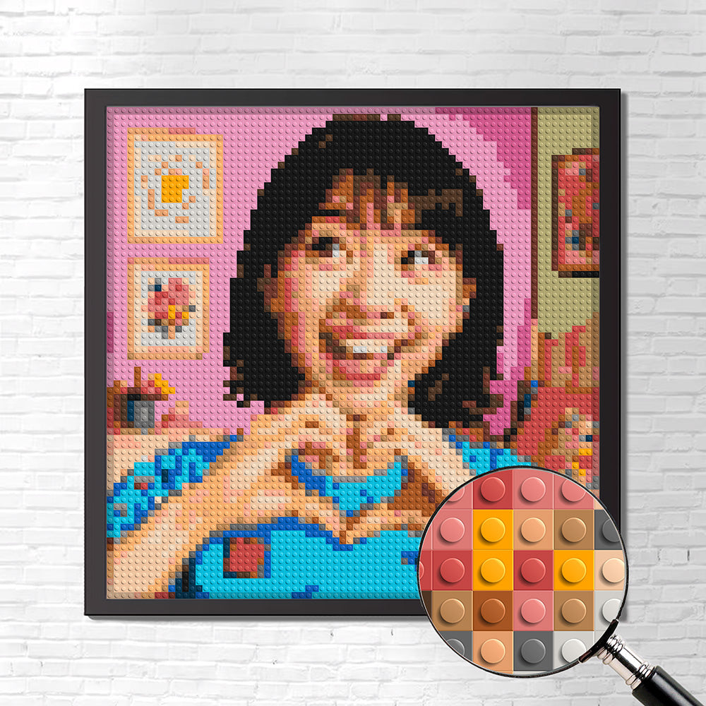 Personalised Brick Mosaic Gift for Her | LEGO-Compatible Bricks