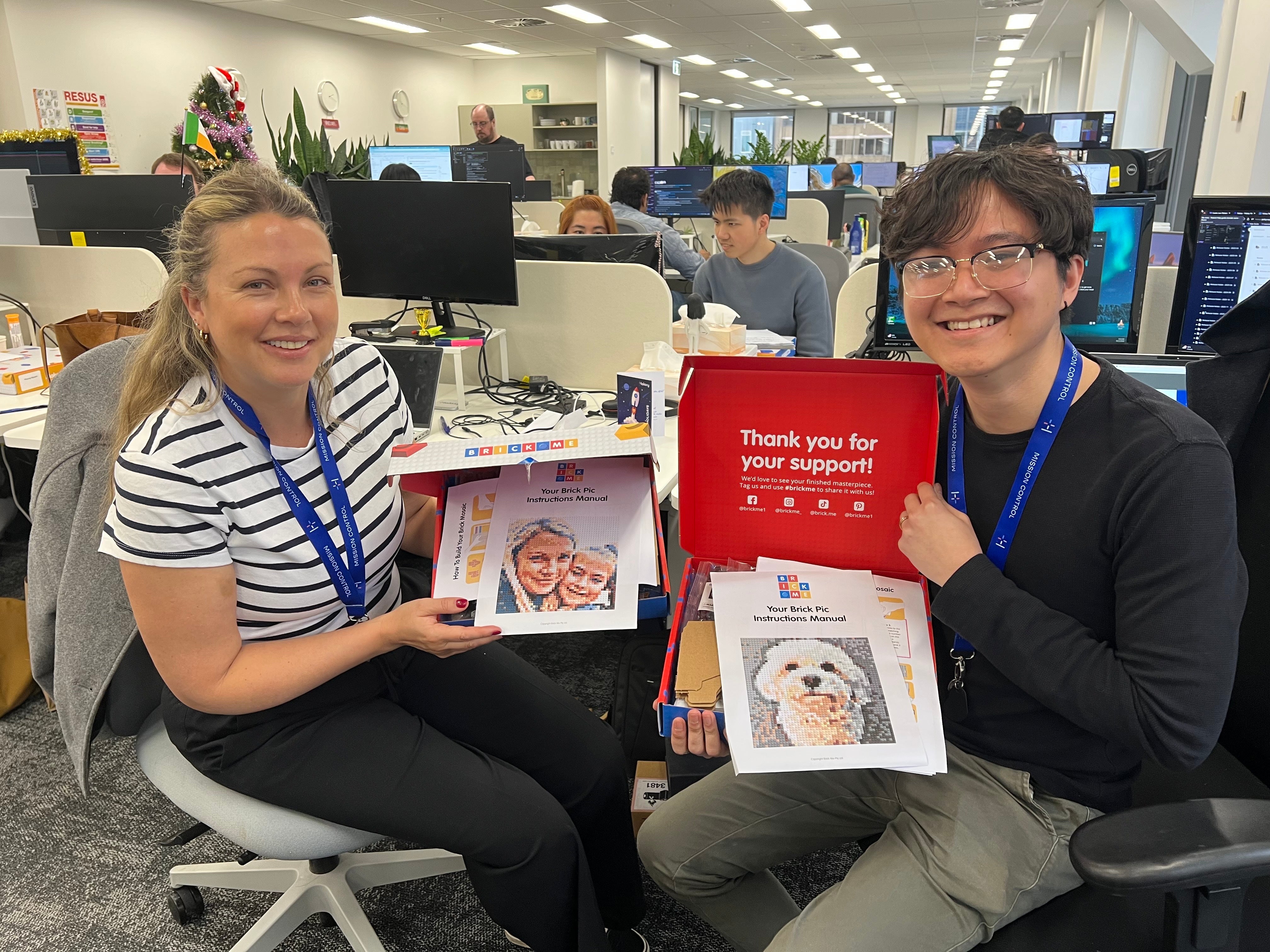 Personalised Christmas gifts for the Halaxy team