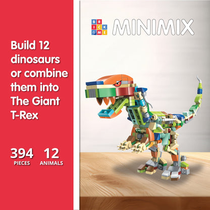 MiniMix : Dinosaures | 12-en-1 + T Rex géant Combo (394 pcs)