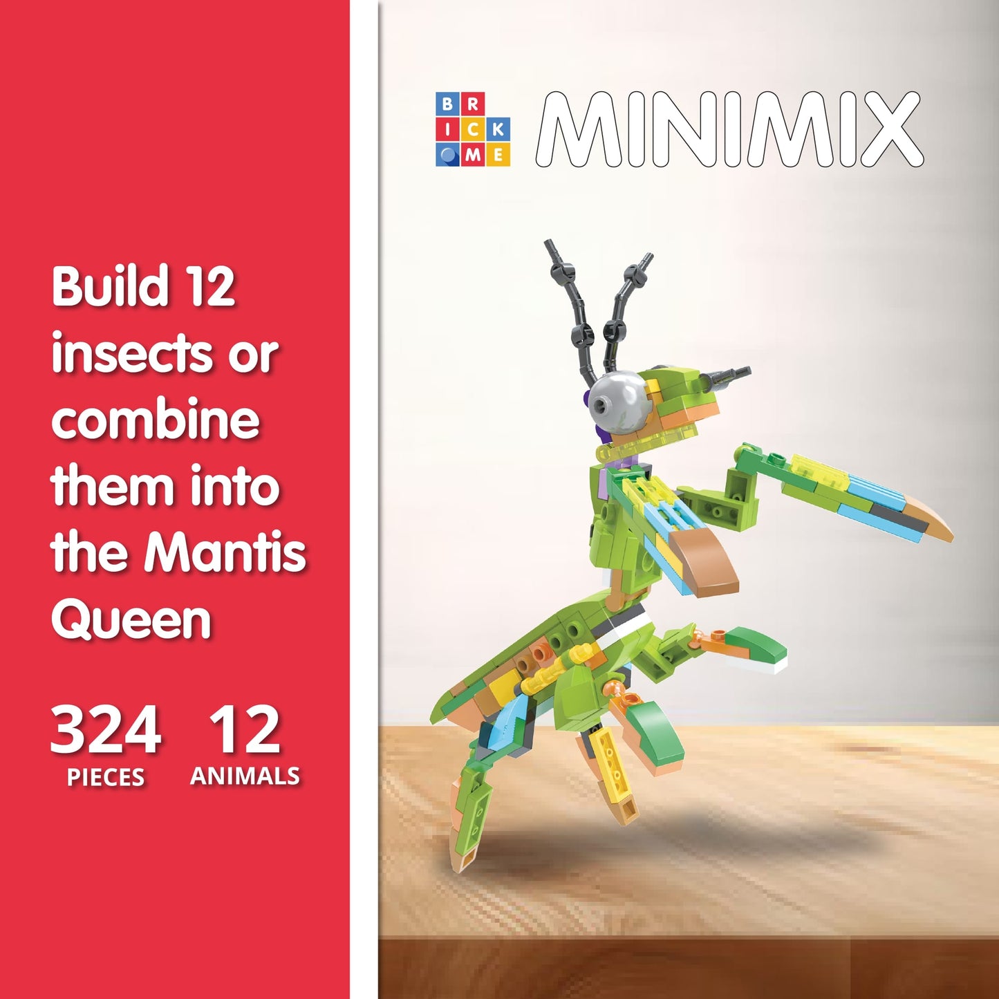 MiniMix: Insetti | 12 in 1 + Combo mantide regina (324 pz.)