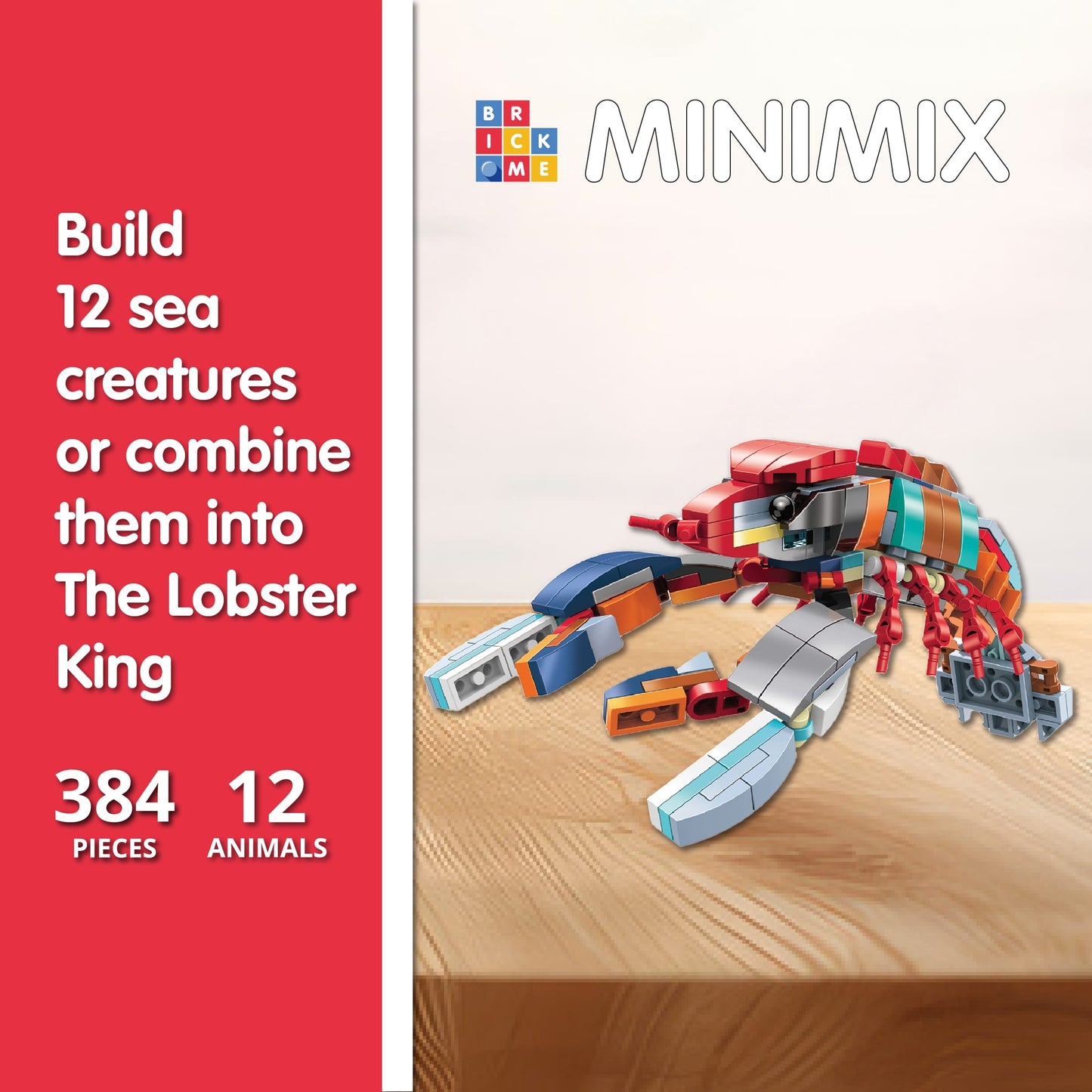 MiniMix: Creature marine | 12 in 1 + Combo re aragosta (384 pezzi)