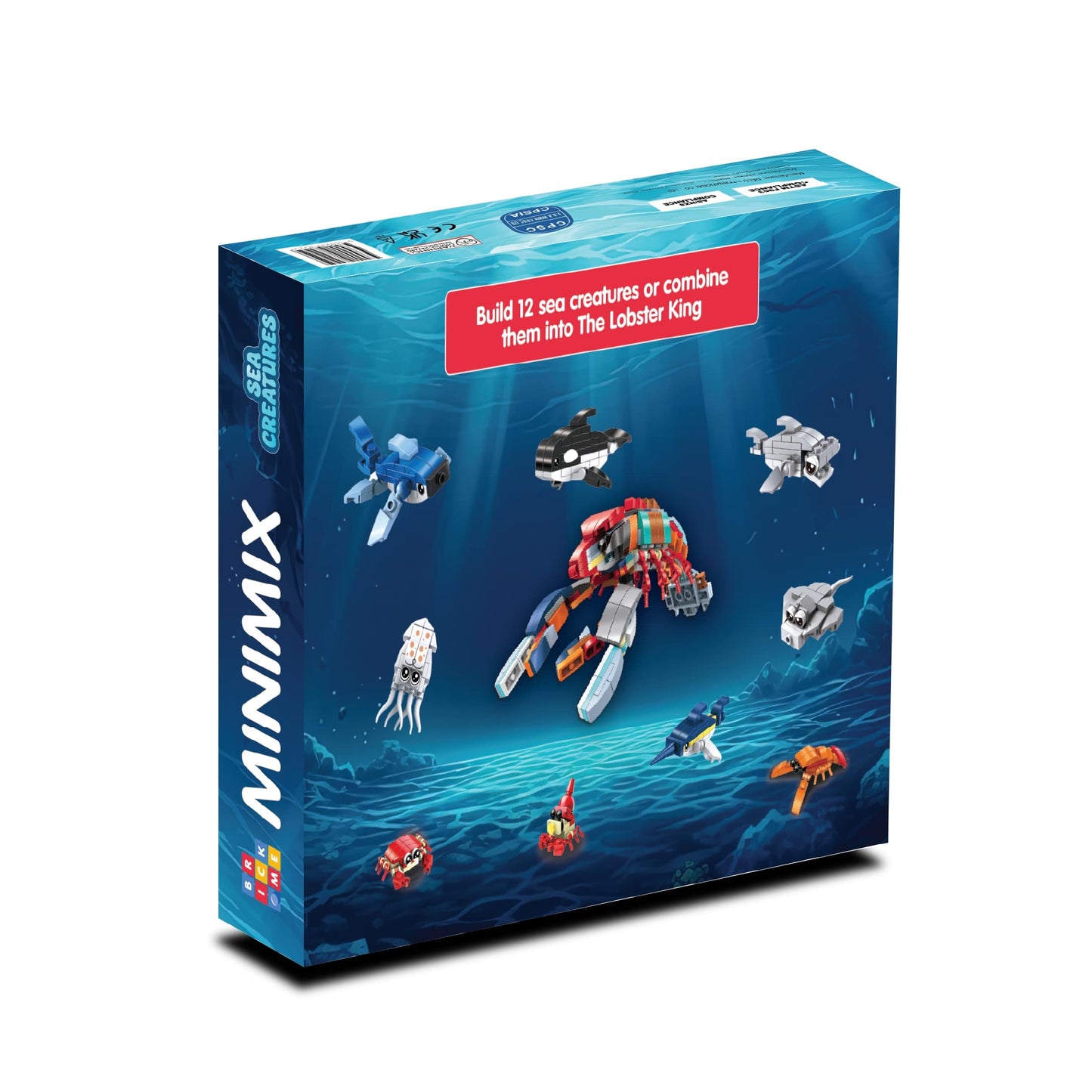 MiniMix: Creature marine | 12 in 1 + Combo re aragosta (384 pezzi)