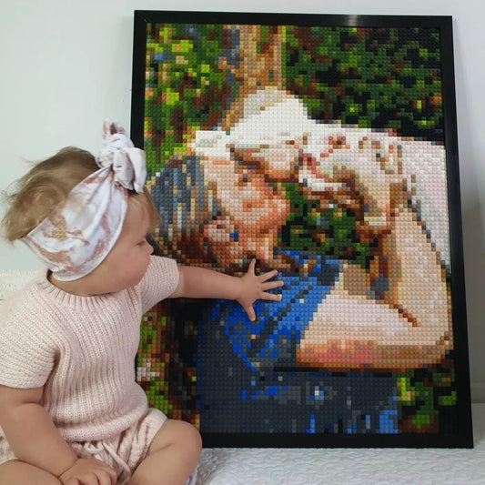 Personalised Brick Mosaic | LEGO-compatible Art | Brick Mosaic Maker
