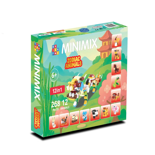 MiniMix: Animali dello Zodiaco | 12 in 1 + Drago Leggendario Combo (268 pz.)