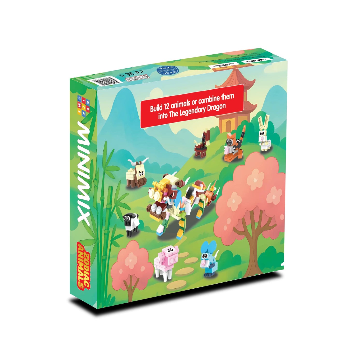 MiniMix : Animaux du Zodiaque | 12-en-1 + Dragon Légendaire Combo (268 pcs)