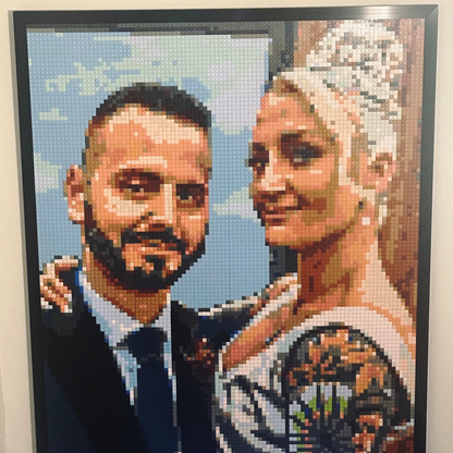 Personalised Brick Mosaic Gift for Her | LEGO-Compatible Bricks