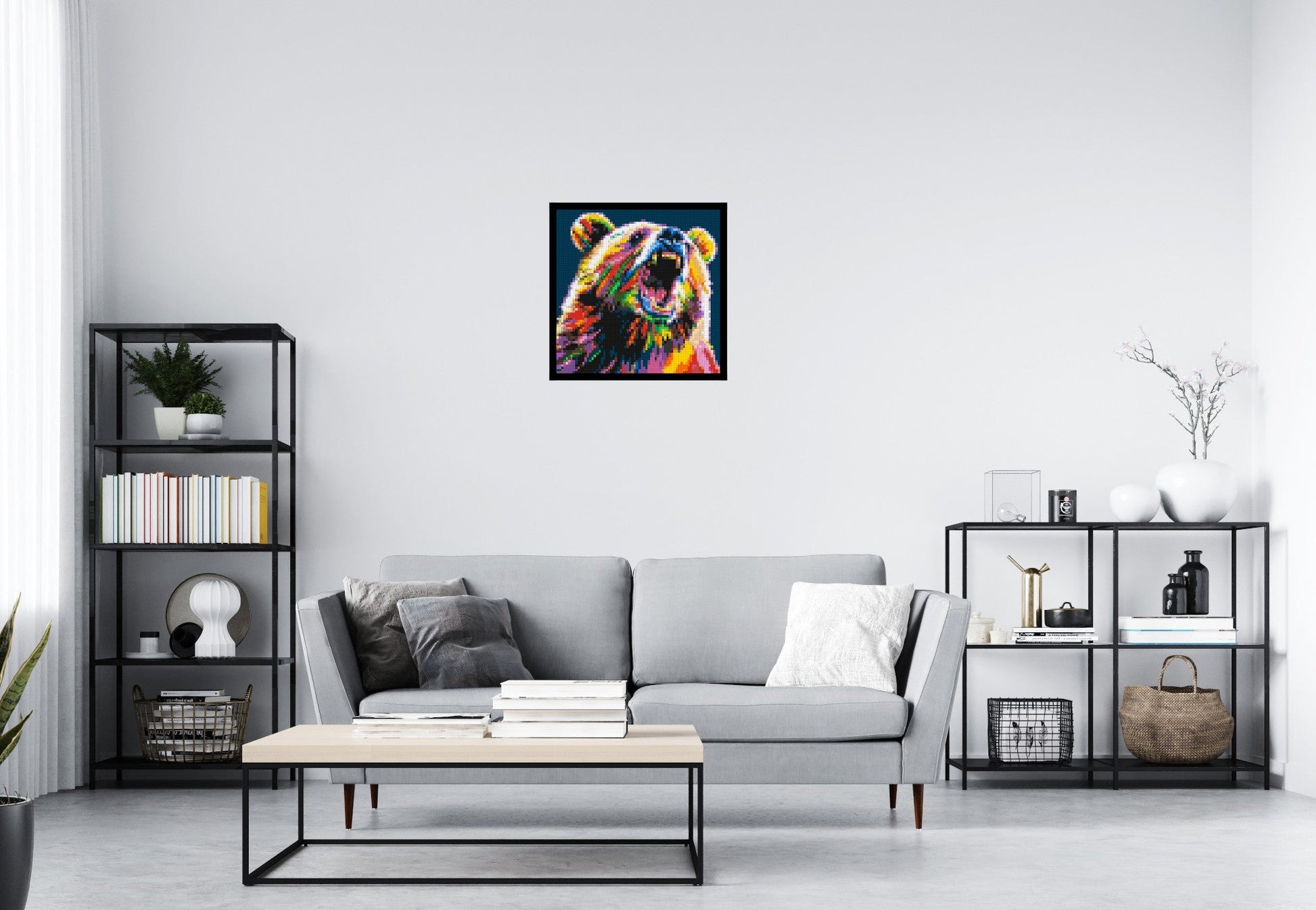 3x3 scene with frame