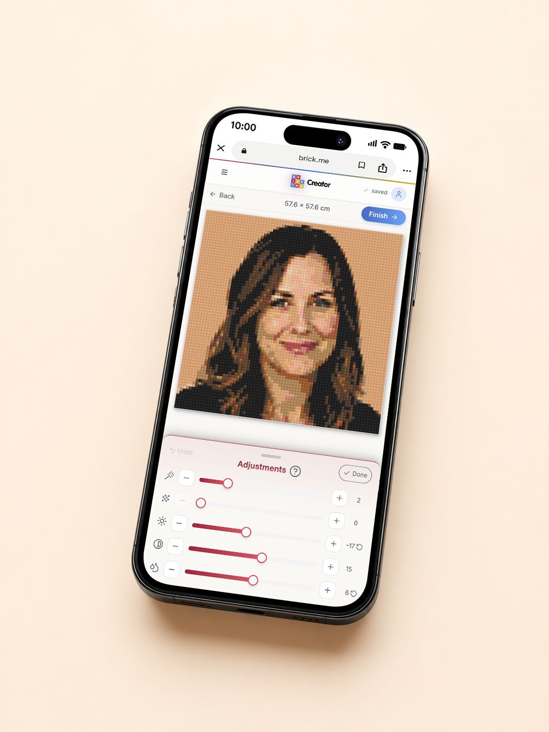 Brick Me Creator mobile interface